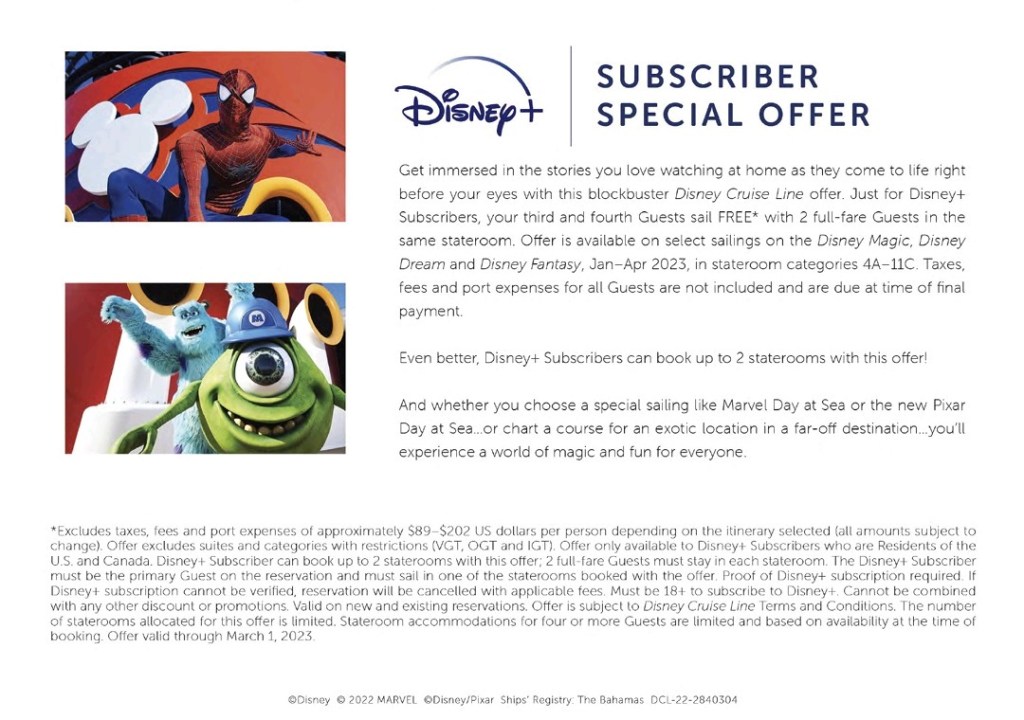 Disney+ offer ad.