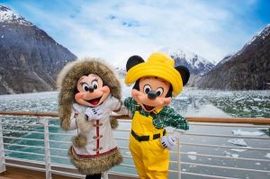 Mickey & Minnie on an Alaskan Disney cruise.